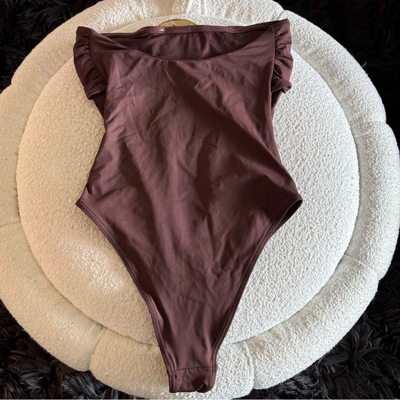 ❌SOLD❌ Zara Metal Embellished Strapless One Piece Swimsuit - Picture 3 of 5